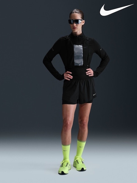 Nike Black Swift Dri-FIT Mid-Rise 2-in-1 Running Shorts (E46072) | £55