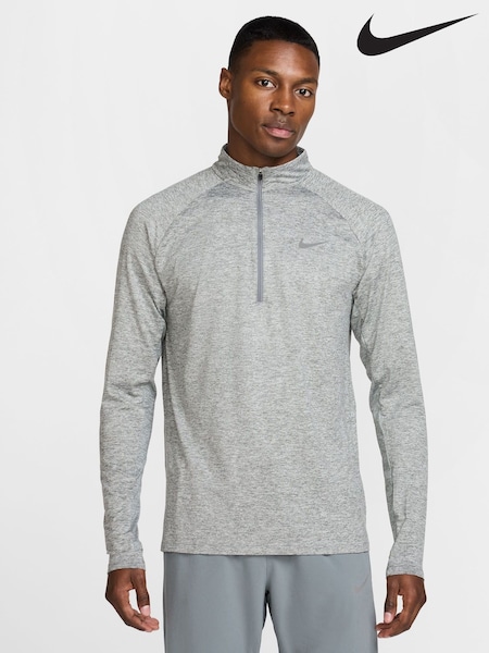 Nike Smoke Grey Dri-FIT Stride Half Zip Midlayer Running Top (E46274) | £60