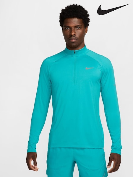 Nike Cactus Blue Dri-FIT Stride Half Zip Midlayer Running Top (E46282) | £60