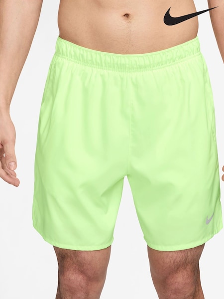 Nike Lime Green Challenger Dri-FIT 7 inch 2-in-1 Running Shorts (E46337) | £40