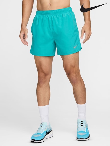 Nike Cactus Blue Dri-FIT Challenger 5 inch Brief Lined Running Shorts (E46366) | £35