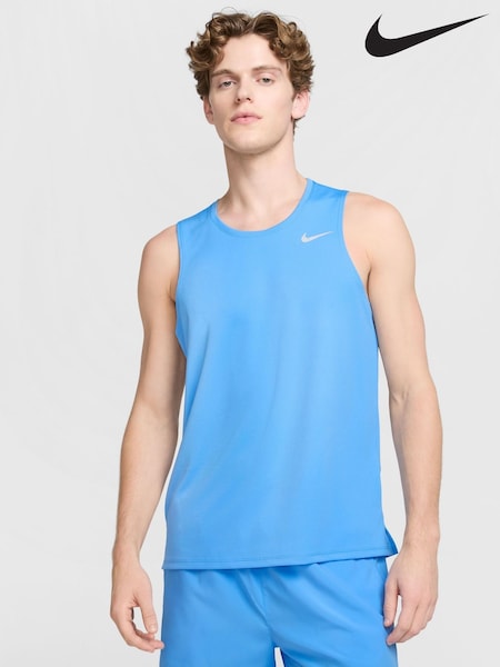Nike University Blue Dri-FIT Miler Running Vest Top (E46397) | £28