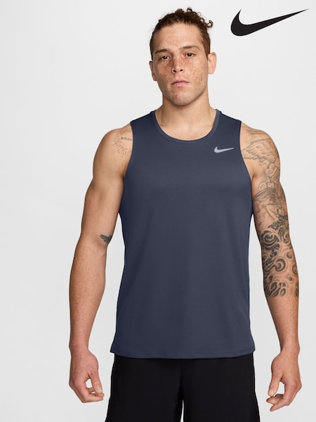 Nike Thunder Blue Dri-FIT Miler Running Vest Top (E46398) | £28