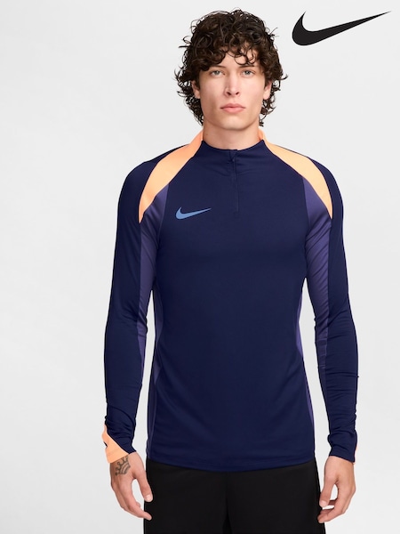 Nike Navy Dri-FIT Strike Quarter Zip Training Top (E46691) | £55