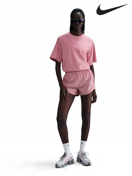 Nike Pink Oversized Mini Swoosh Sportswear T-Shirt (E46709) | £33