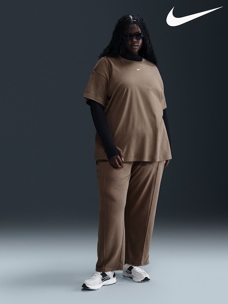 Nike Brown Curve Sportswear Essential T-Shirt (E46713) | £33