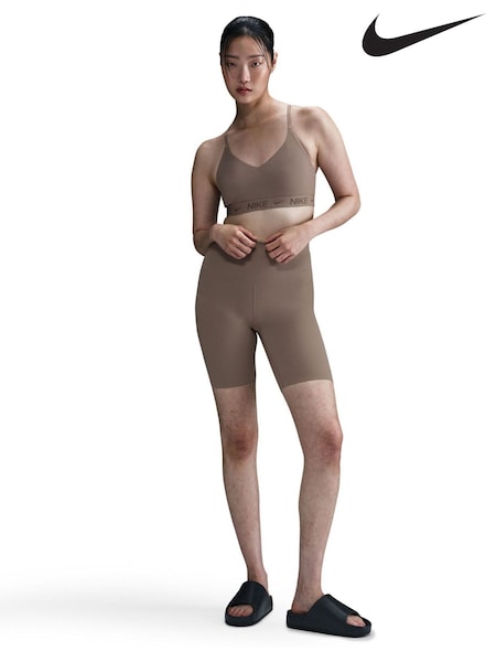 Nike Brown Indy Light Support Padded Sports Bra (E46717) | £33