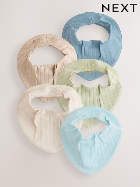Multi 100% Cotton  Baby Short Sleeve Bodysuits Bibs 5 Pack (E46734) | £10