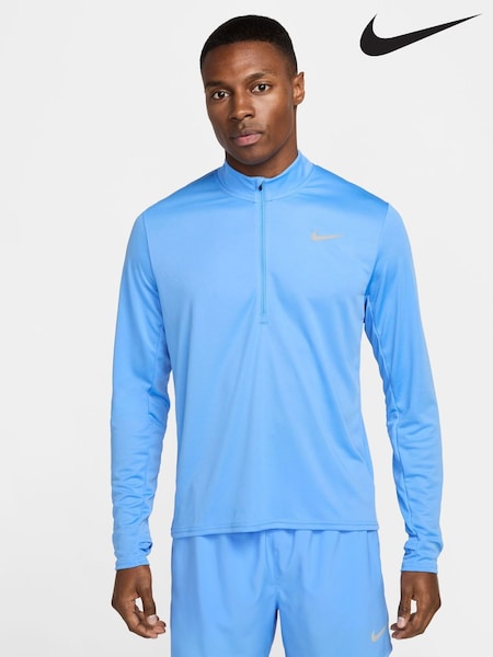 Nike University Blue Dri-FIT Pacer Quarter Zip Running Top (E46792) | £45