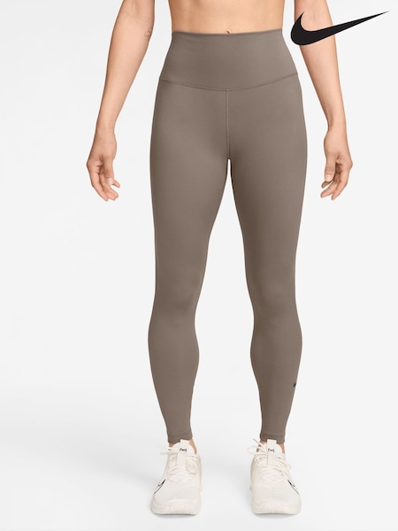 Nike Brown One High Waisted 7/8 Leggings (E46795) | £45