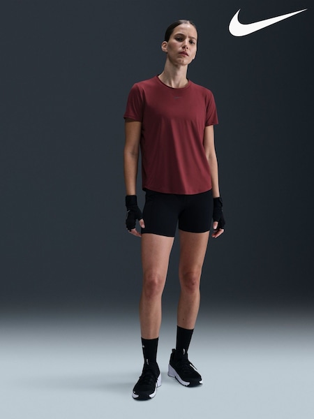 Nike Dark Team Red One Classic Dri-FIT Short Sleeve Top (E46800) | £33