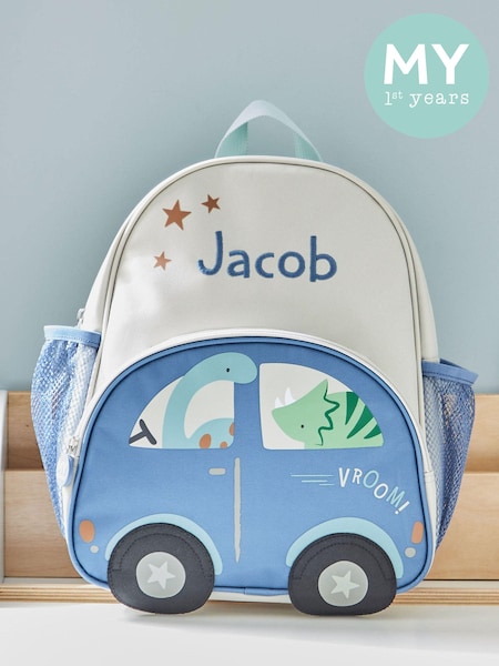 My 1st Years Personalised Dinosaur & Car Medium Backpack (E47168) | £36