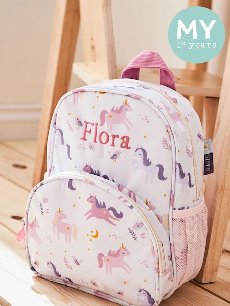 My 1st Years Personalised Unicorn Print Mini Backpack (E47169) | £28