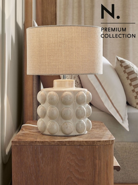 White N. Premium Bobble Table Lamp (E47252) | £85