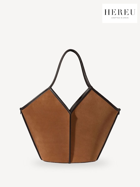 Hereu Studio Brown Calella Distressed Leather Tote (E47337) | £425