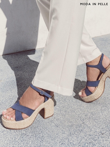 Moda In Pelle Luchiia Raffia Cross-Over Sandals (E47440) | £79