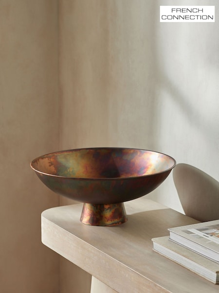 French Connection Copper Patina Metal Fruit Bowl (E47585) | £50
