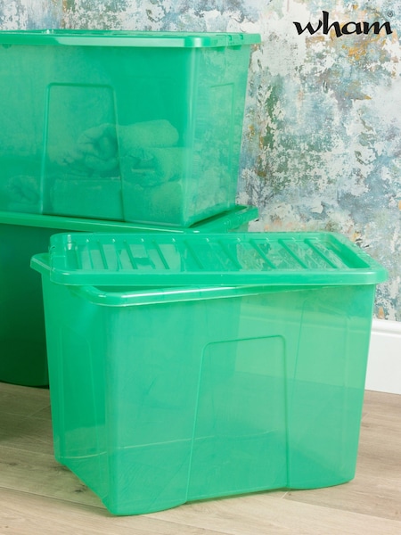Wham Tint Leprechaun Green Set of 3 Crystal 80L Box & Lid (E47600) | £31