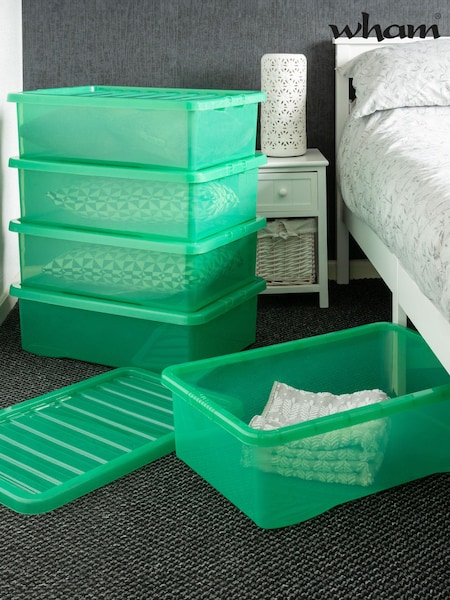 Wham Tint Leprechaun Green Set of 5 Crystal 32L Box & Lid (E47604) | £31