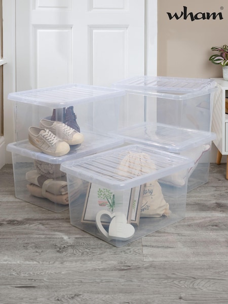 Wham Clear Set of 5 Crystal 37L Box & Lid (E47607) | £34