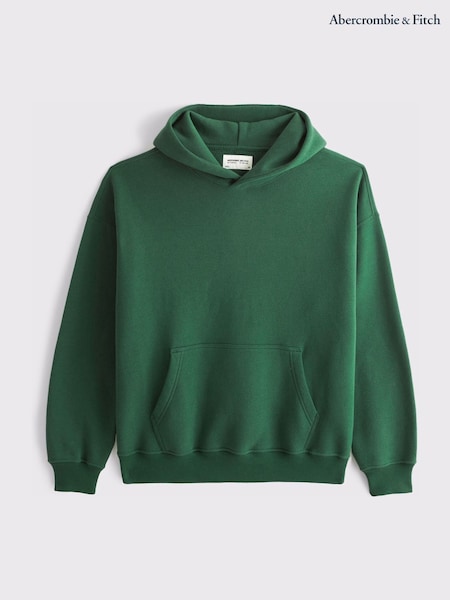 Green - Regular Abercrombie & Fitch Essential Popover Hoodie