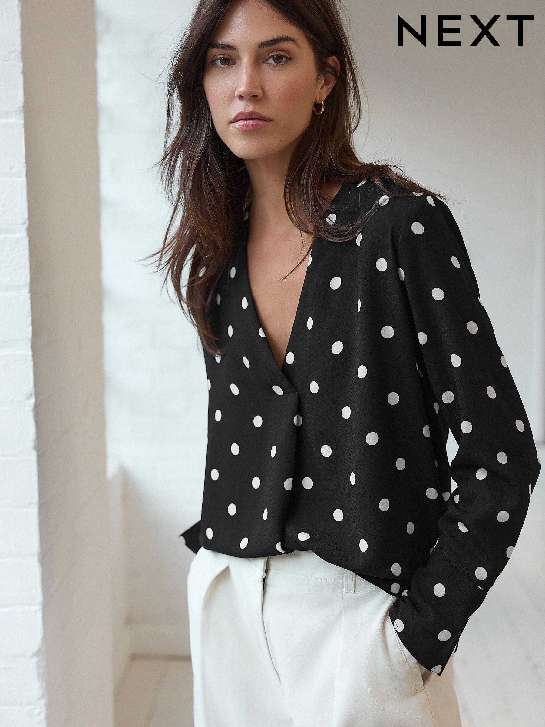 Spotty blouse uk hot sale