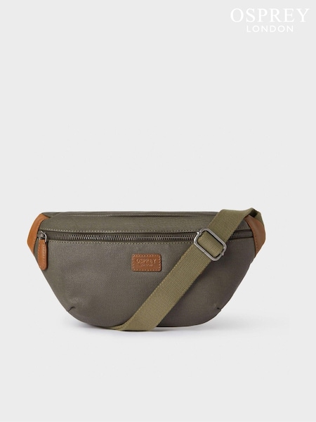 OSPREY LONDON Grantham Waxed Canvas & Leather Bumbag (E48080) | £49