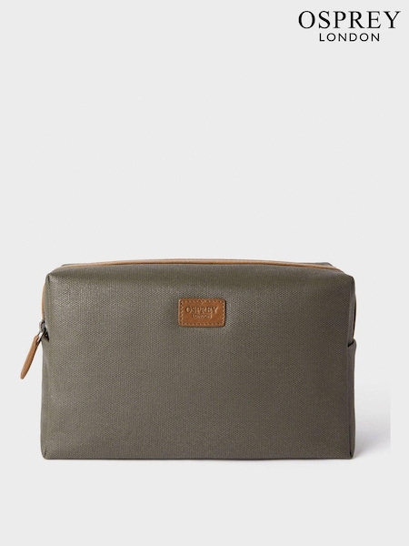 Osprey London The Large Grantham Waxed Canvas & Leather Washbag (E48108) | £49