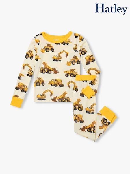 Natural - Hatley Construction Trucks Pyjamas Set