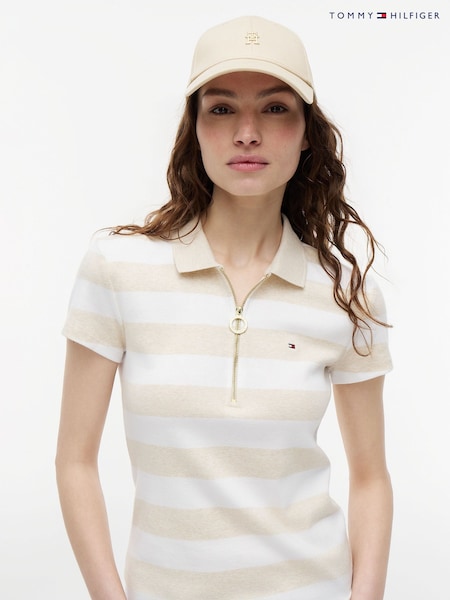 Cream - Tommy Hilfiger Monogram Twill Baseball Cap