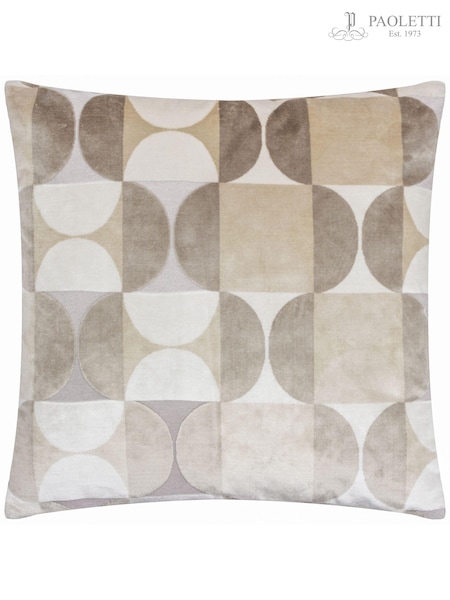 Riva Paoletti Natural Bardot Cut Velvet Cushion (E48628) | £24