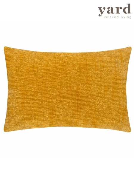 Yard Saffron Osaka Chenille Cushion (E48663) | £26