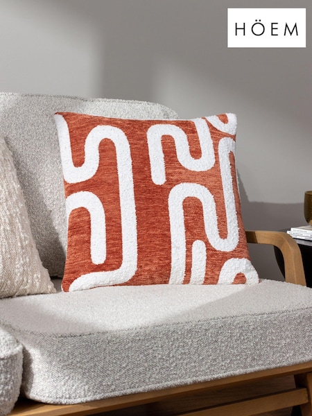 HÖEM Bronze Vardan Chenille Jacquard Cushion (E48664) | £22