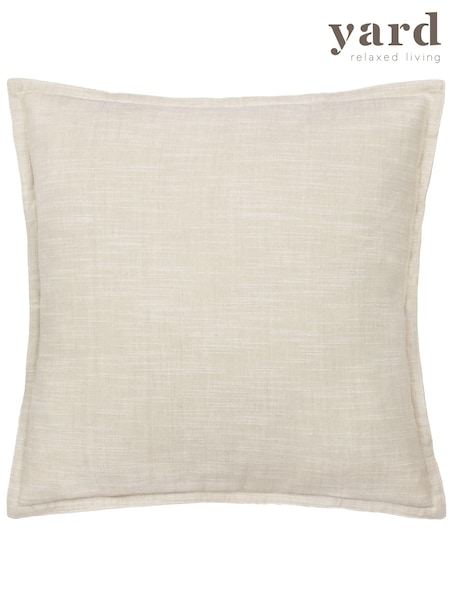 Yard Natural Torresman Oxford Edged 100% Cotton Cushion (E48682) | £19