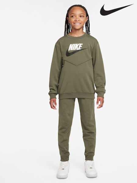 Nike Medium Olive Green Sportswear Tracksuit (E48865) | £55