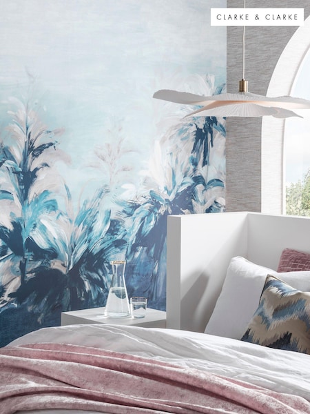 Clarke and Clarke Alberi Midnight Banner 10.05M Wallpaper (E48907) | £260