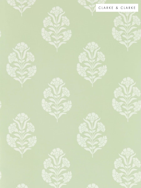 Clarke and Clarke Sage Standen 10.05M Wallpaper (E48914) | £40