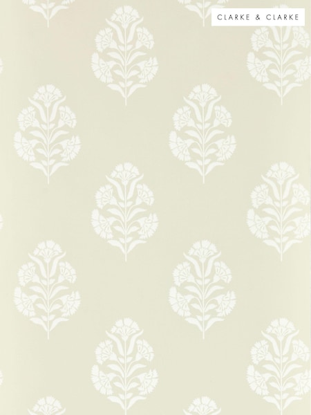 Clarke and Clarke Natural Standen 10.05M Wallpaper (E48922) | £40