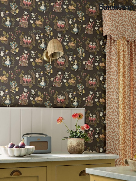 Sanderson Chocolate Alice In Wonderland 10.05M Wallpaper (E48929) | £122