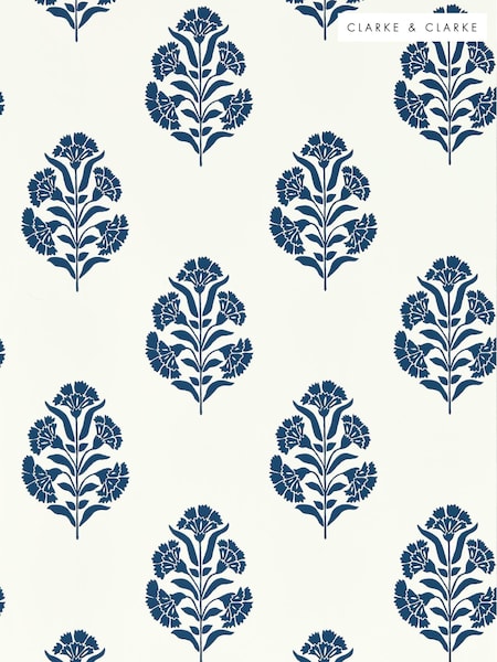 Clarke and Clarke Midnight Standen 10.05M Wallpaper (E48931) | £40
