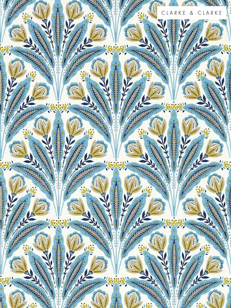 Clarke and Clarke Denim Attingham 10.05M Wallpaper (E48949) | £50