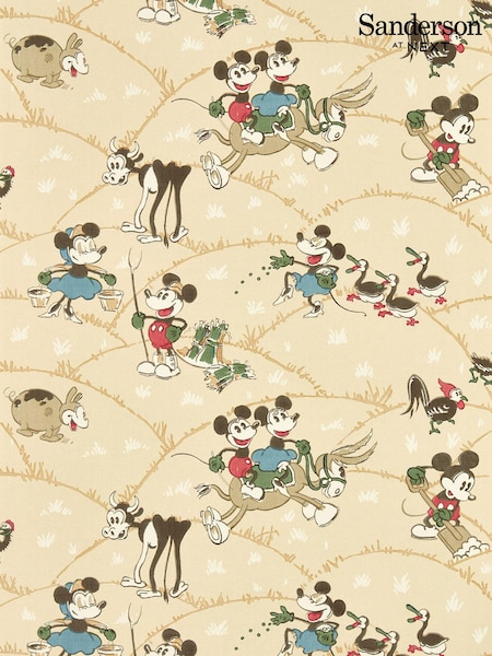Sanderson Butterscotch Mickey At The Farm 10.05M Wallpaper (E48976) | £122
