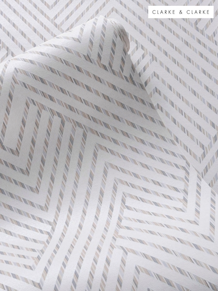 Clarke and Clarke Grassetto Ivory Grassetto 10.05M Wallpaper (E48988) | £56