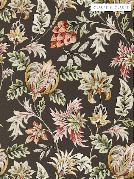 Clarke and Clarke Charcoal Sizergh 10.05M Wallpaper (E48993) | £60