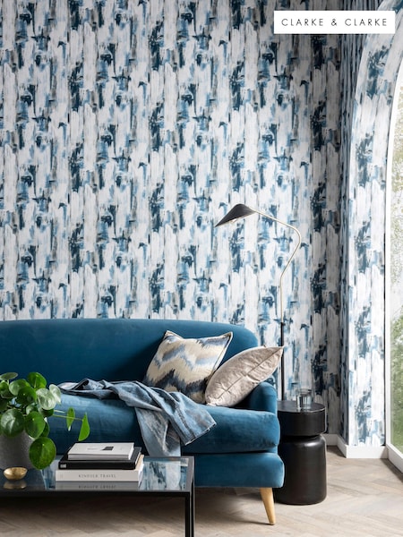 Clarke and Clarke Lagna Midnight 10.05M Wallpaper (E49002) | £60