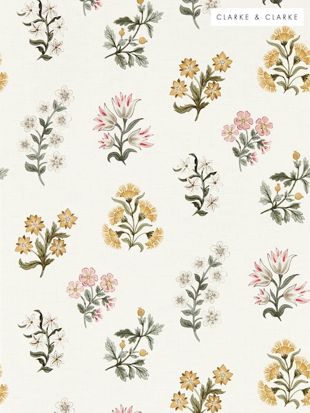 Clarke and Clarke Blush Ochre Leiden 10.05M Wallpaper (E49009) | £60