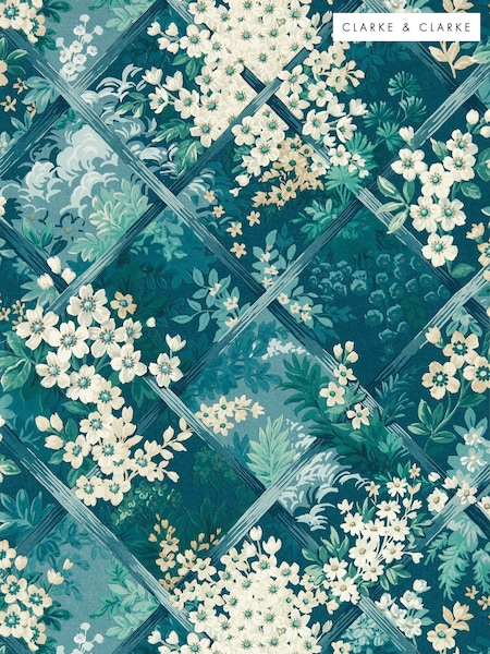 Clarke and Clarke Midnight Maymont 10.05M Wallpaper (E49019) | £60