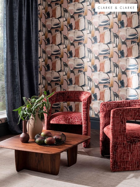 Clarke and Clarke Figura Midnight 10.05M Wallpaper (E49028) | £60