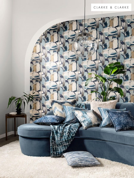 Clarke and Clarke Figura Denim Figura 10.05M Wallpaper (E49029) | £60