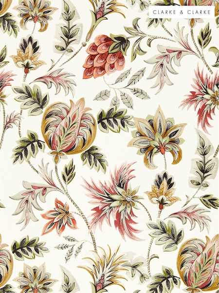Clarke and Clarke Blush Sage Sizergh 10.05M Wallpaper (E49040) | £60